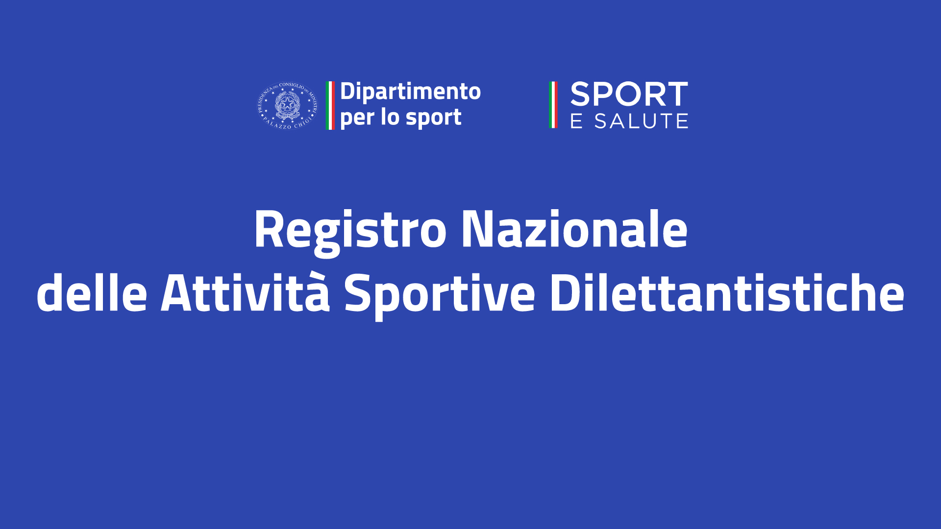 Registro nazionale delle attività sportive e dilettantistiche